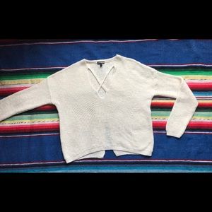 Express Rib-knitted V neck Sweater